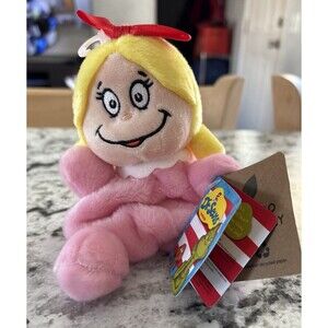 Dr. Seuss Seussville Aurora Cindy Lou Who Bean Bag Plush Toy 5" NWT